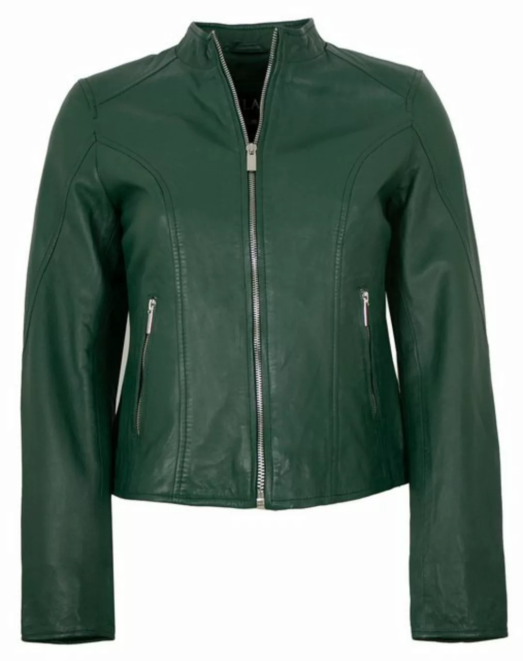 Jilani Lederjacke Fulya Jilani - Damen Lederjacke Lammnappa dunkelgrün günstig online kaufen