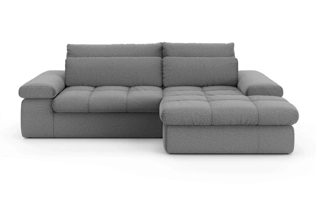 Home affaire Ecksofa "ALVERIE mit Recamiere, moderne Steppung, Maße: B/T/H günstig online kaufen