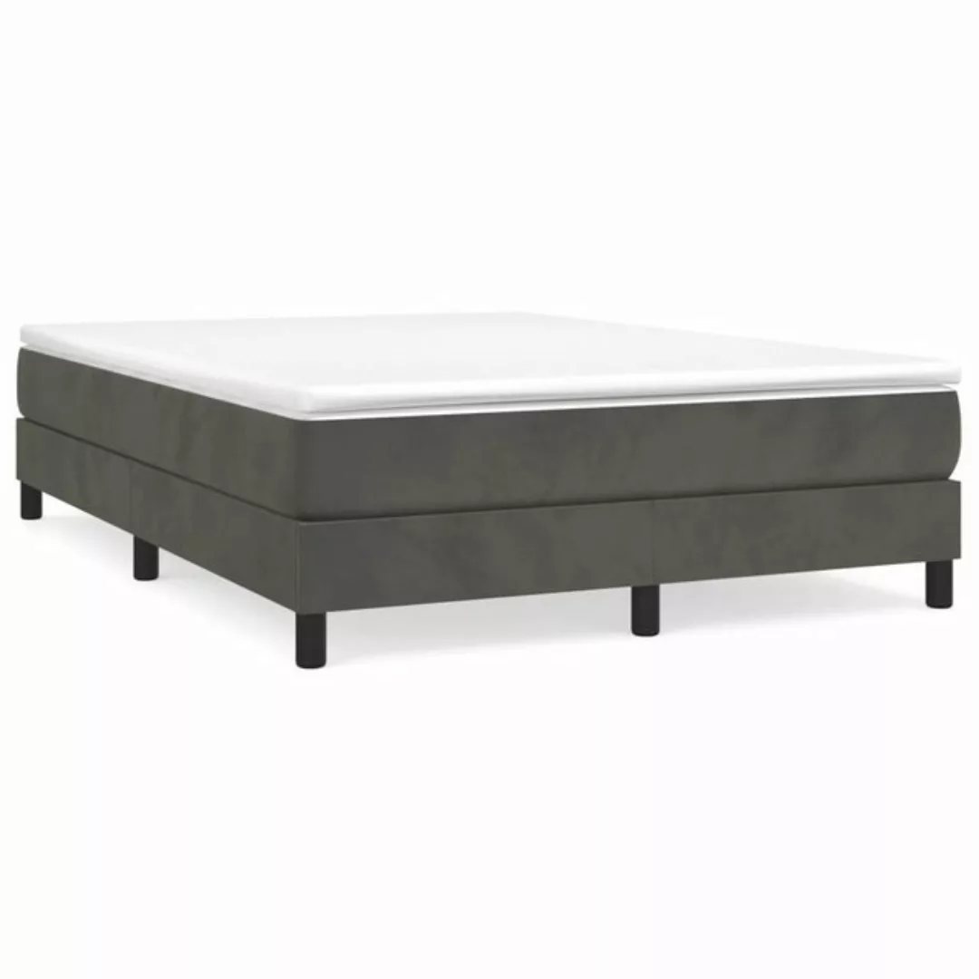 Vidaxl Boxspringbett Dunkelgrau 140x190 Cm Samt günstig online kaufen