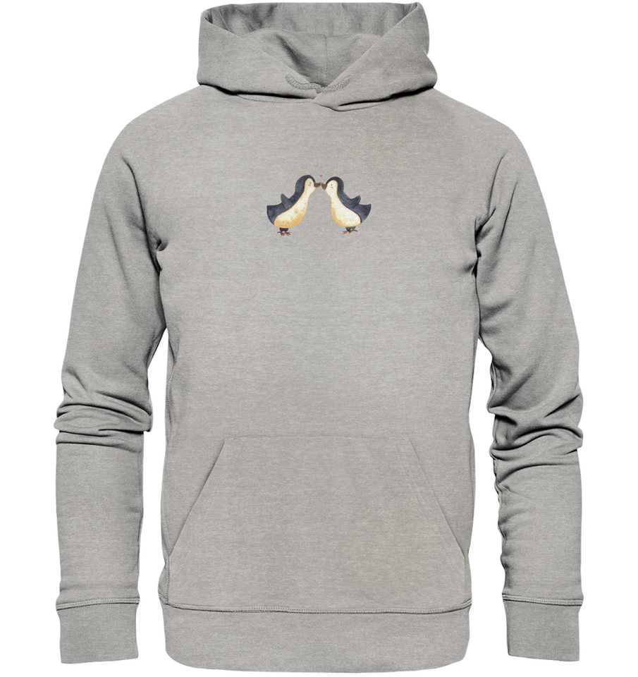 Mr. & Mrs. Panda Hoodie Größe M Pinguin Liebe - Heather Grey - Geschenk, Ka günstig online kaufen