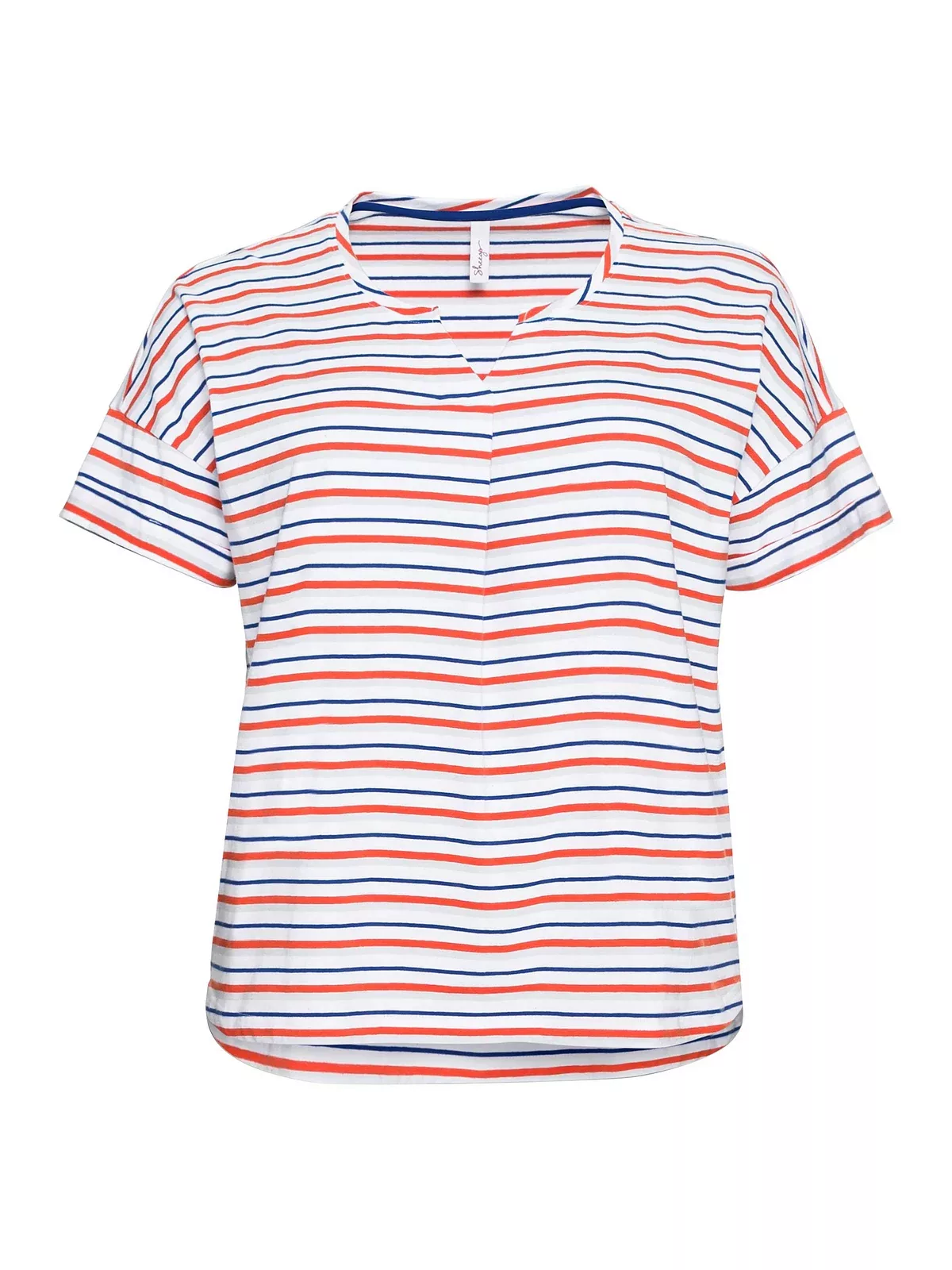 Sheego T-Shirt "Große Größen", mit garngefärbten Ringeln und verlängertem R günstig online kaufen