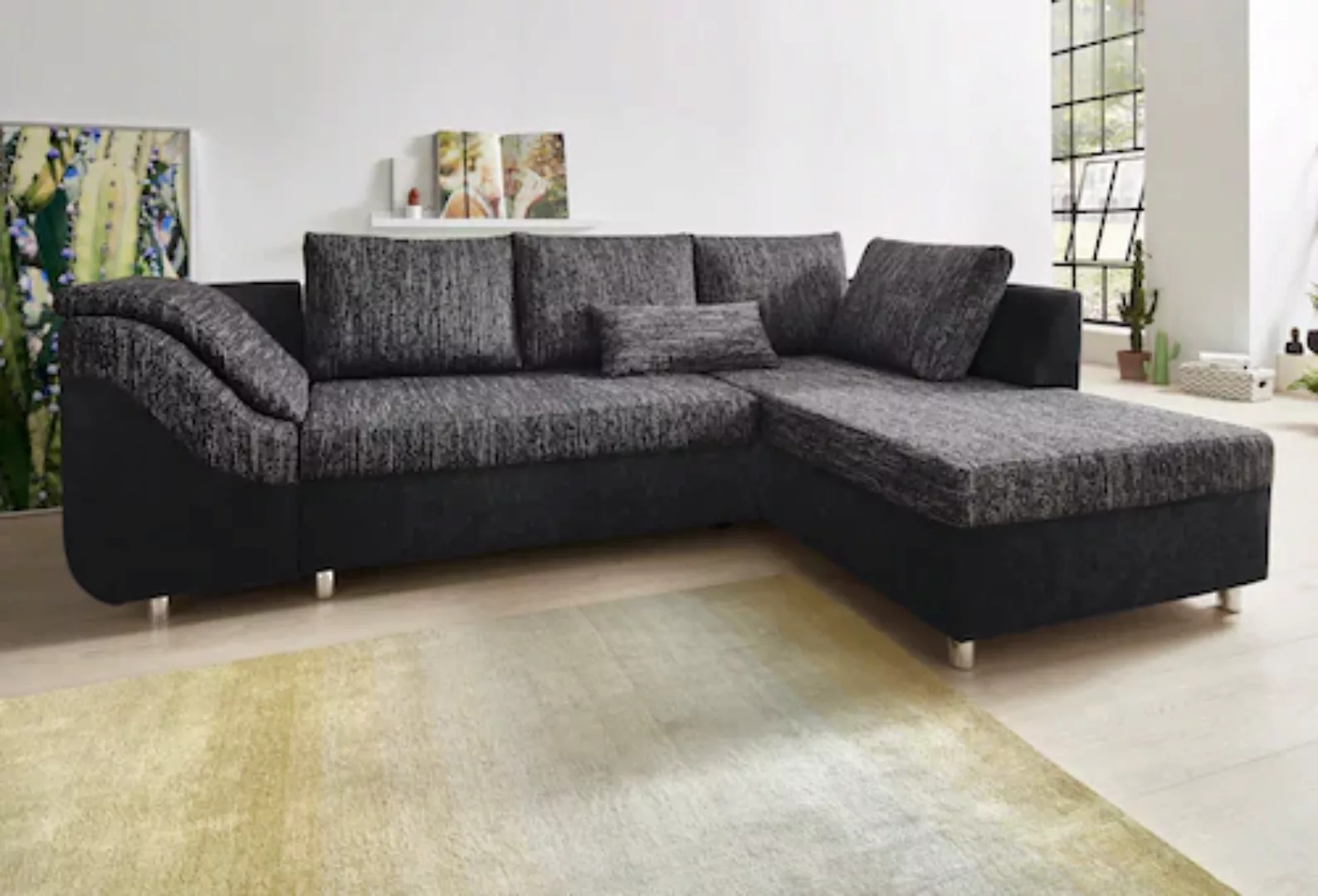 COLLECTION AB Ecksofa Sally L-Form, mit und ohne Bettfunktion, inklusive lo günstig online kaufen