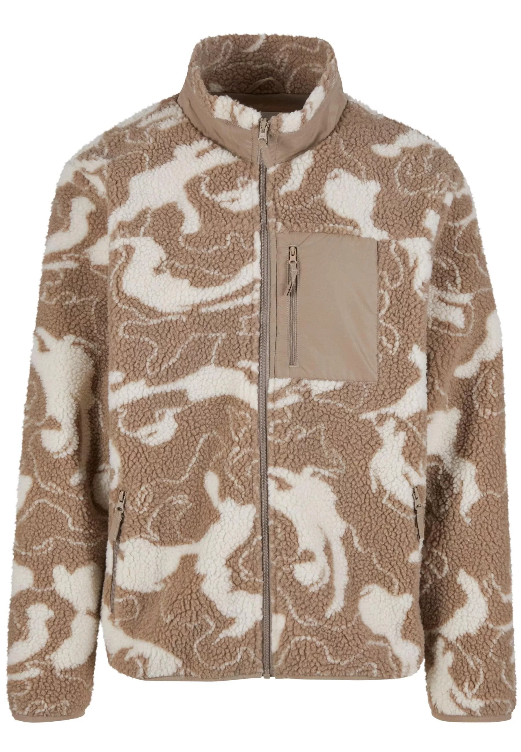 URBAN CLASSICS Allwetterjacke "Urban Classics Pattern Teddy Trackjacket", ( günstig online kaufen