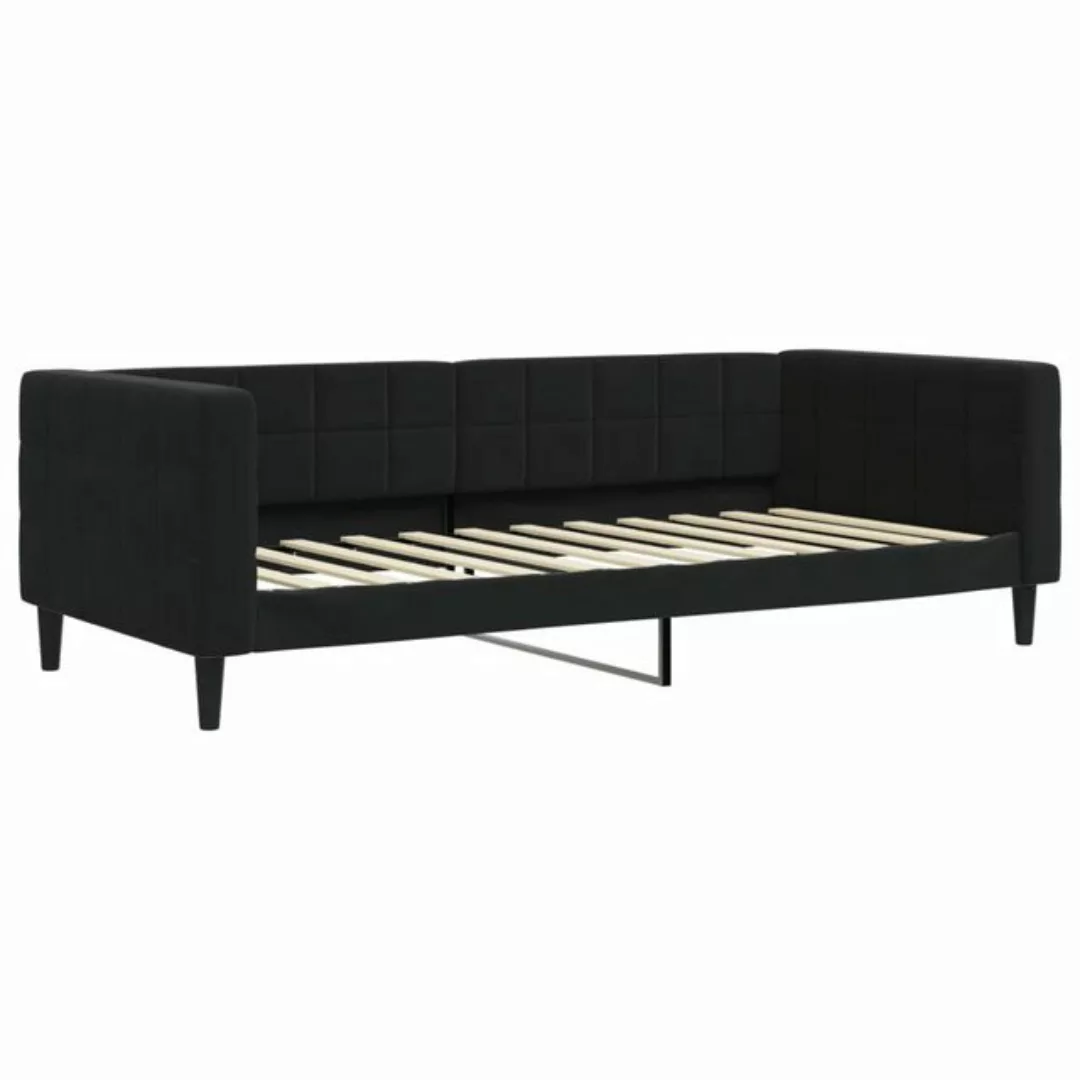 furnicato Bett Tagesbett Schwarz 90x200 cm Samt (1-tlg) günstig online kaufen