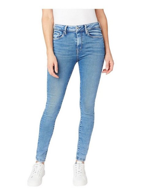 Pepe Jeans Damen Jeans REGENT - Skinny Fit - Blau - Medium Light Blue günstig online kaufen