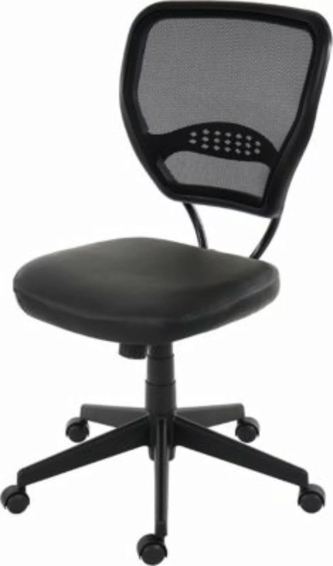 HWC Mendler Profi-Bürostuhl ohne Armlehnen 150 kg belastbar schwarz günstig online kaufen