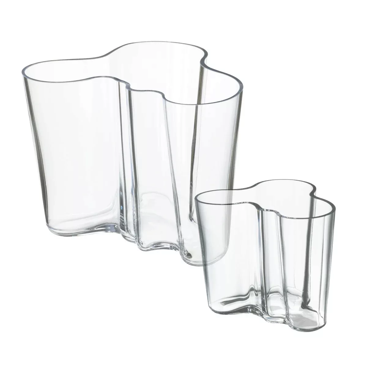 iittala - Aktionsset Alvar Aalto Vasen 2 Stück - transparent/1x Vase 160mm günstig online kaufen