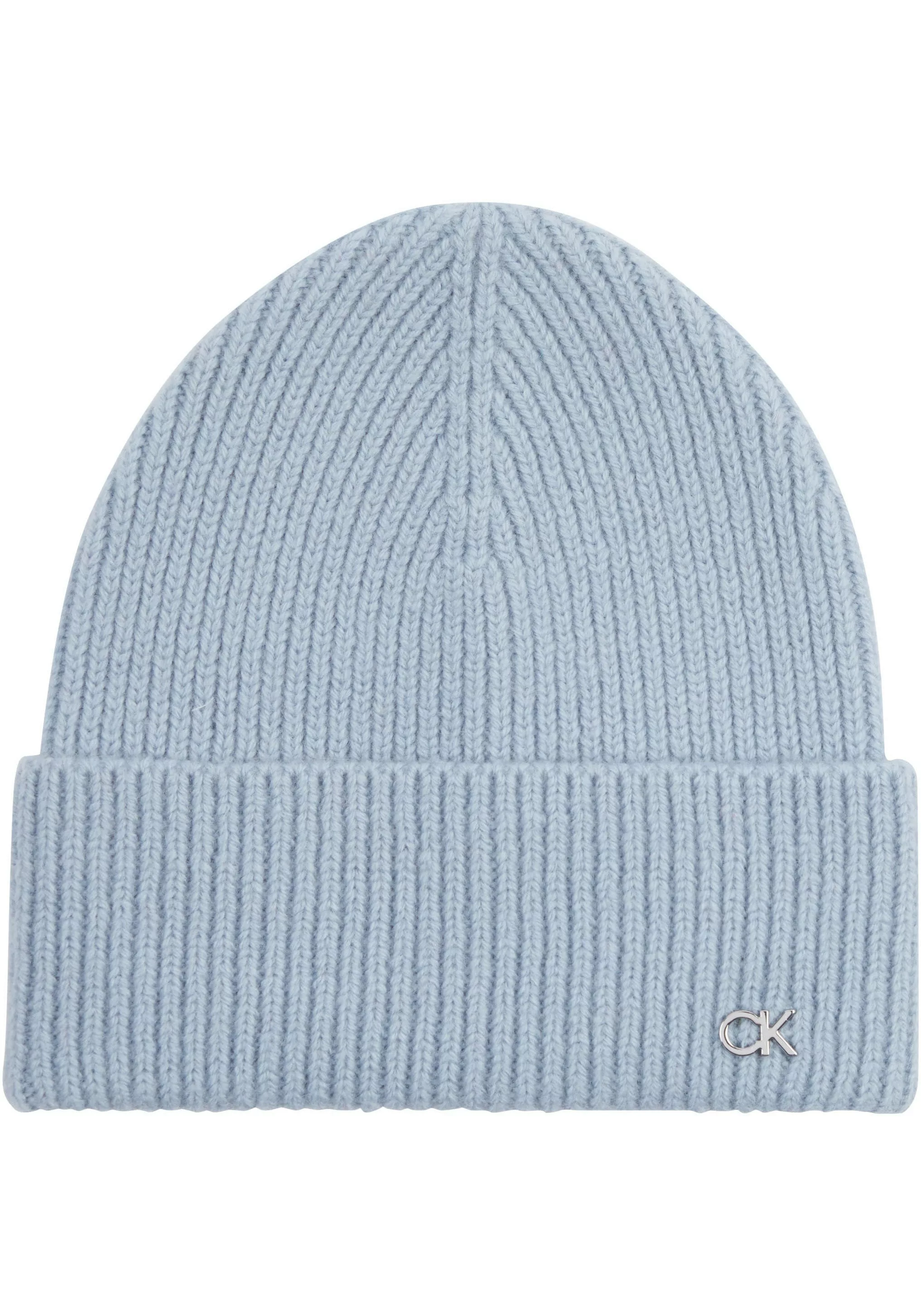 Calvin Klein Beanie "CK METAL CHUNKY RIB BEANIE", mit Logozeichen günstig online kaufen