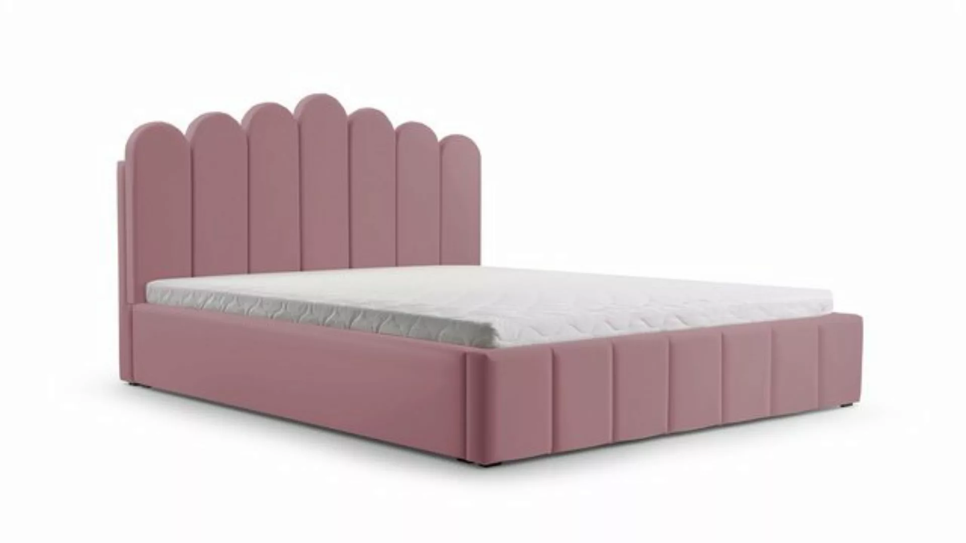 MOEBLO Polsterbett Bett 03 (Double Doppelbett mit Kopfstütze, Rahmenbettges günstig online kaufen