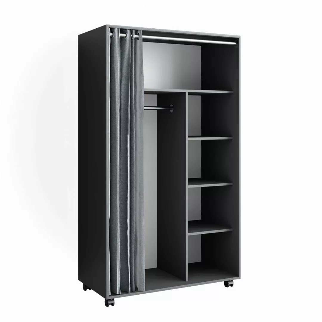 Vicco Kleiderschrank Doros, Grau, 100 x günstig online kaufen
