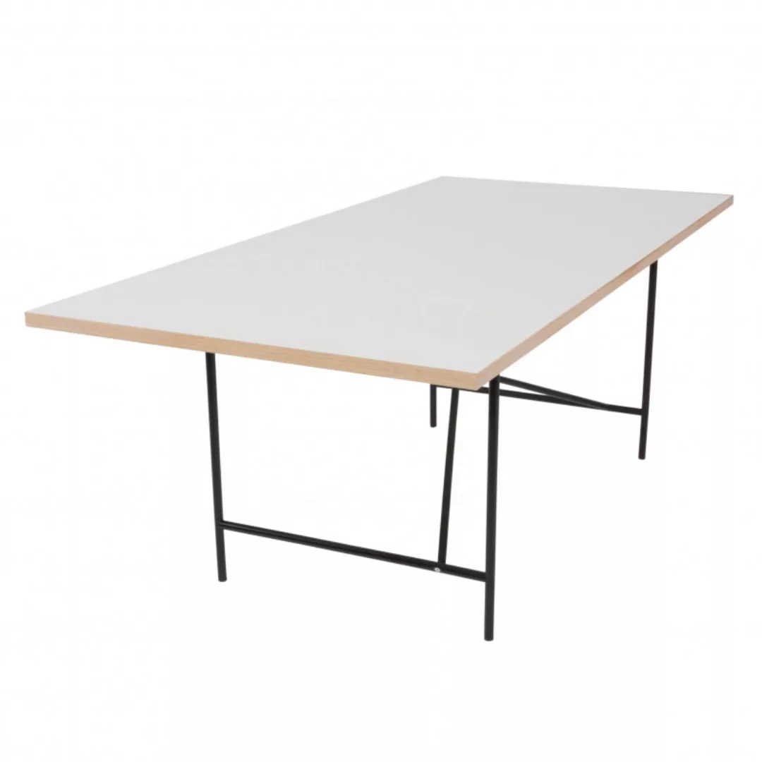 Richard Lampert - Eiermann 1 Tisch 90x180cm Gestell mittig - weiß/Melamin g günstig online kaufen