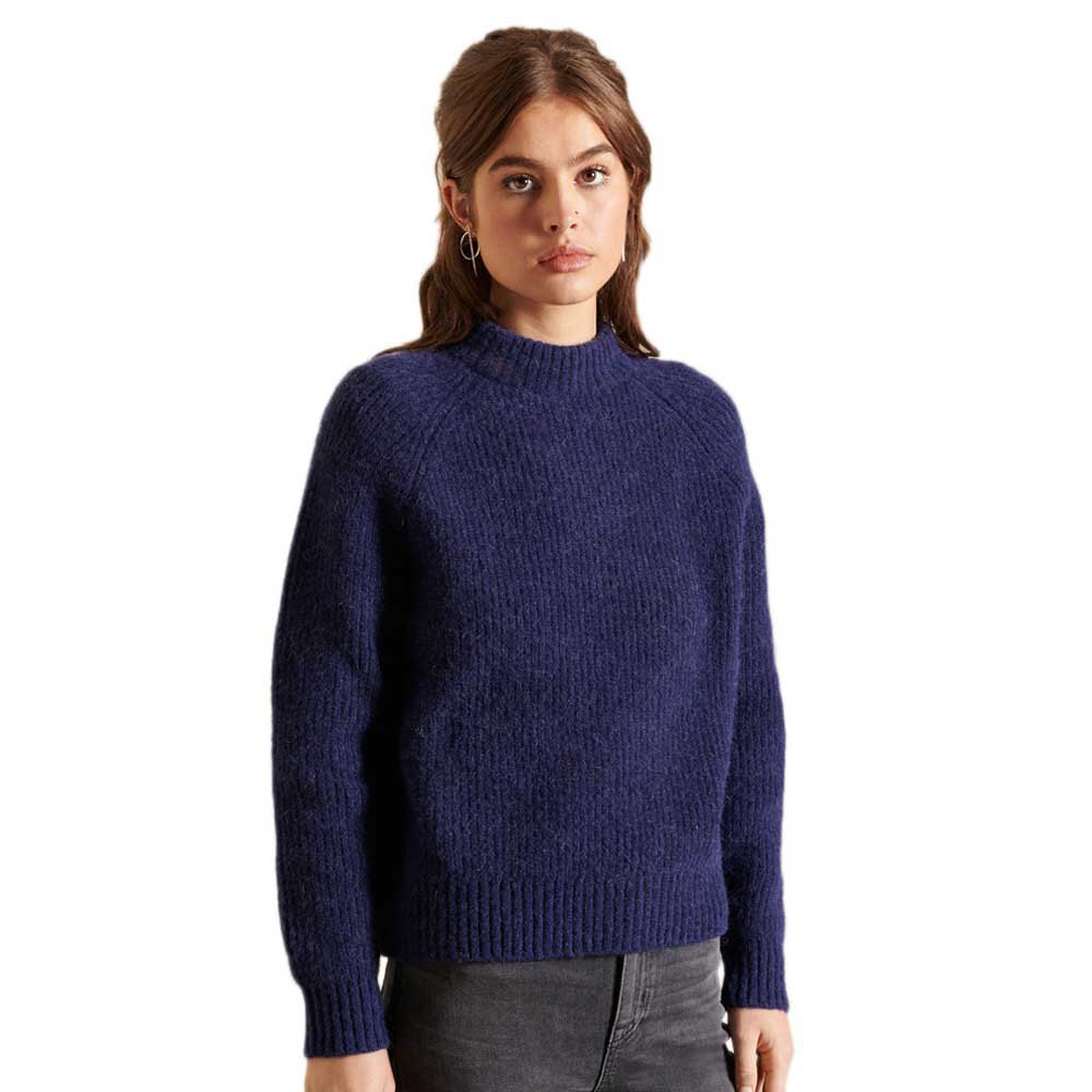 Superdry Alpaca Blend Crew Pullover XL Frontier Blue günstig online kaufen