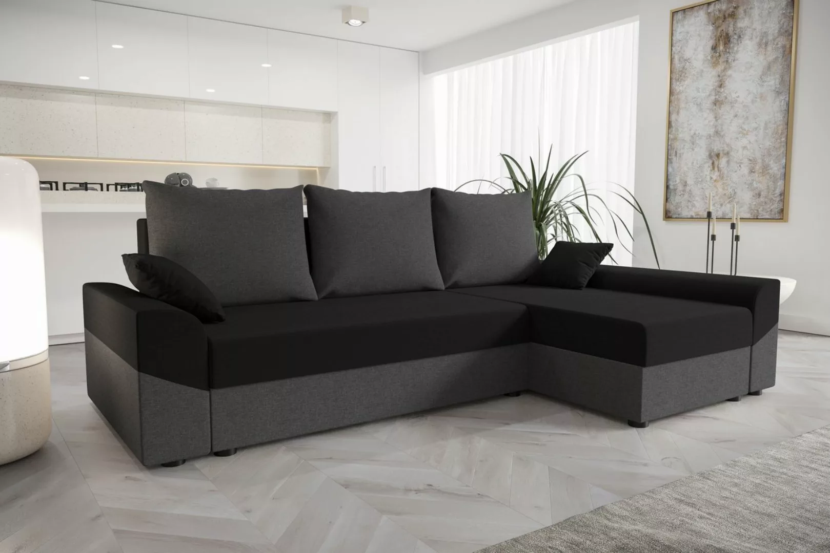 ALTDECOR Ecksofa DENVI, Couch mit Schlaffunktion, Wohnzimmer - Wohnlandscha günstig online kaufen