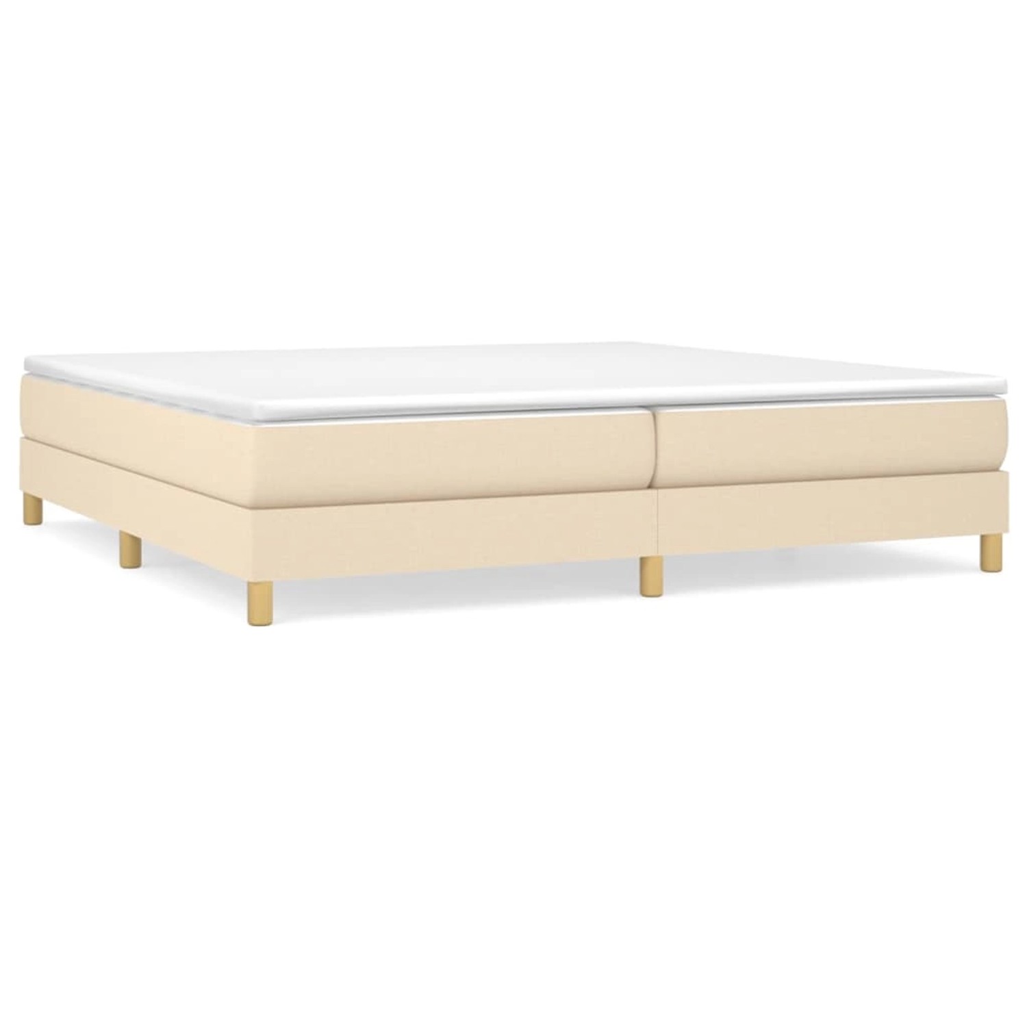 vidaXL Boxspringbett mit Matratze Creme 200x200 cm Stoff1379164 günstig online kaufen