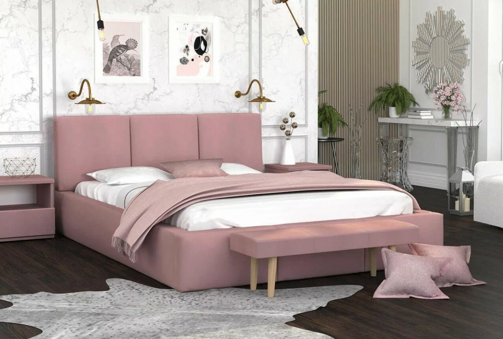 pressiode Polsterbett Elegantes Bett Fresia mit hochwertiger Matratze mehrf günstig online kaufen