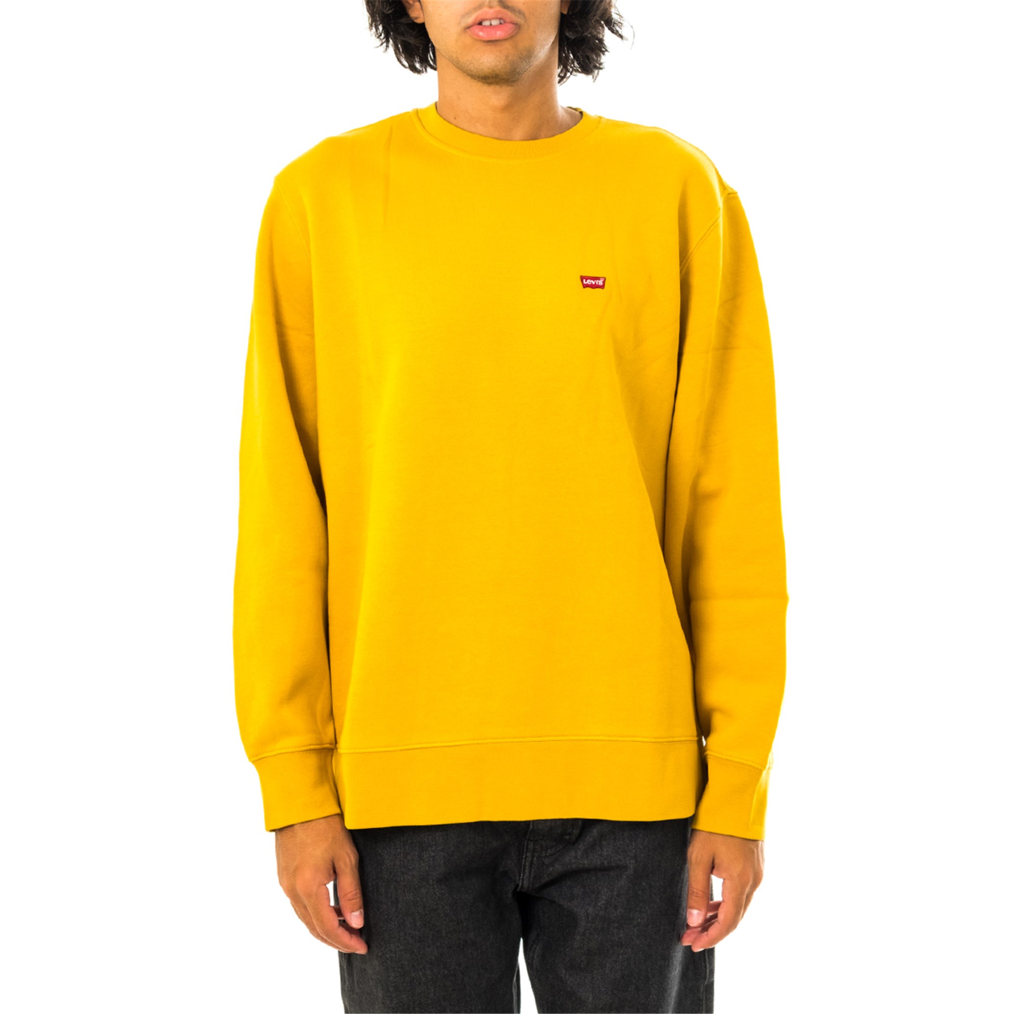Levi's – Core – Sweatshirt in kühlem Gelb mit Fledermausflügel-Logo günstig online kaufen