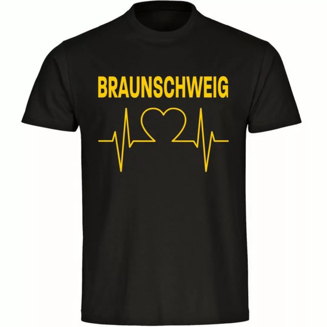 multifanshop T-Shirt Herren Braunschweig - Herzschlag - Männer günstig online kaufen