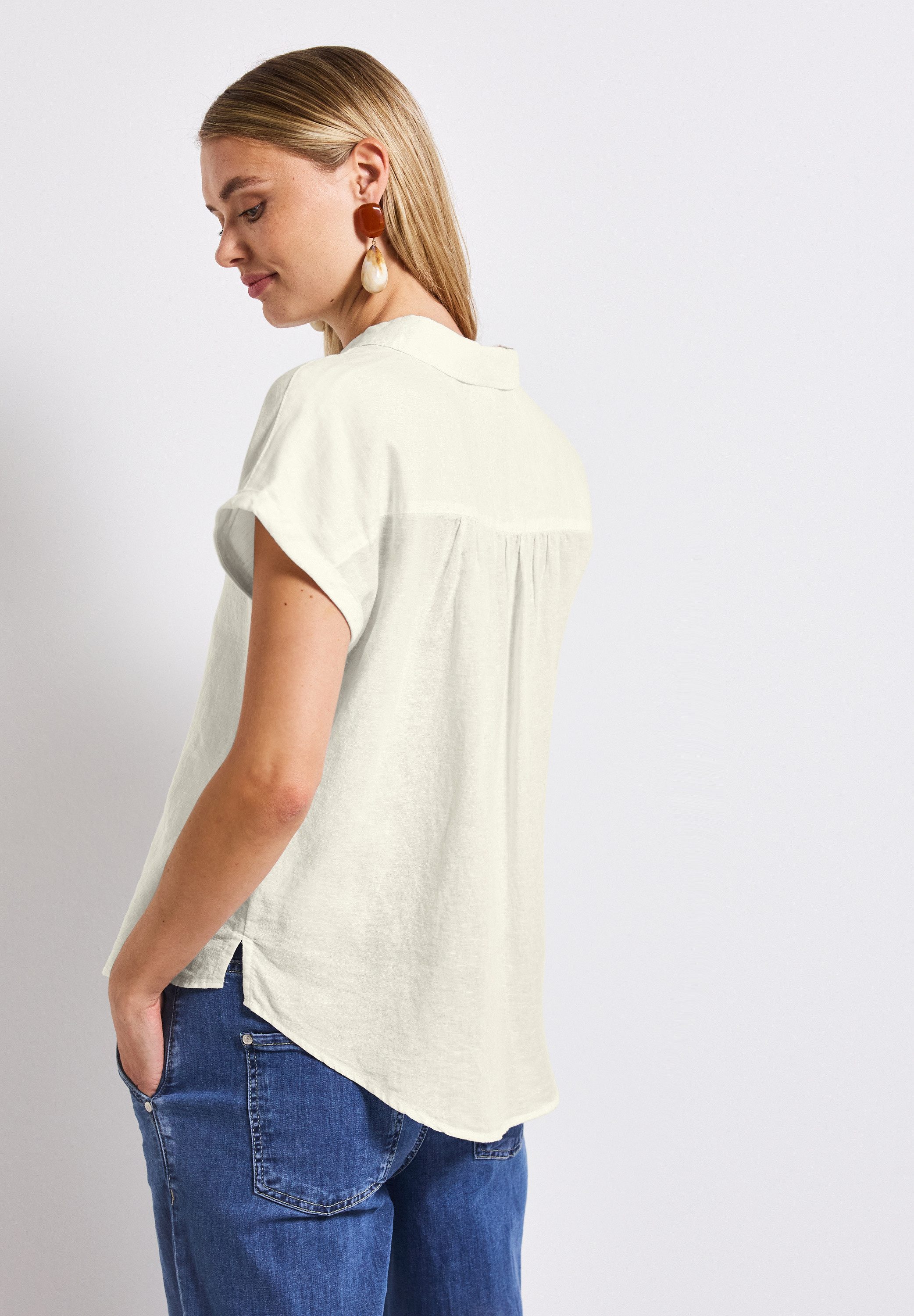 STREET ONE Hemdbluse mit Seitlichen Einschlitzen günstig online kaufen