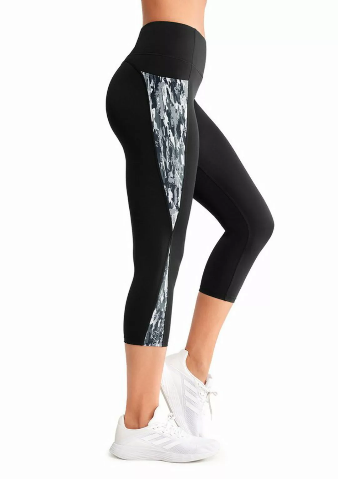 Yvette 3/4-Leggings Caprileggings mit Tachen hohe Taille Blickdicht, E11060 günstig online kaufen