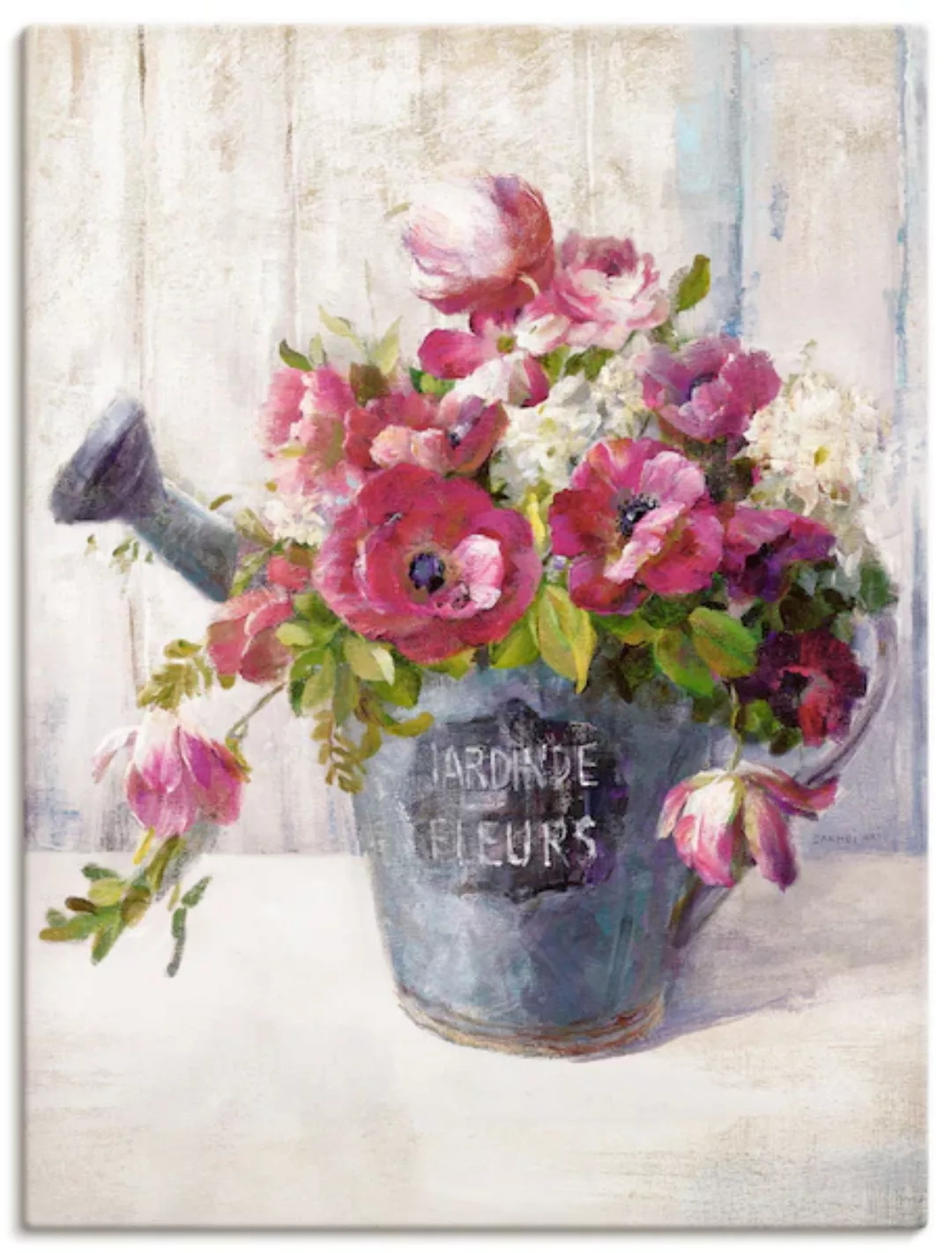 Artland Wandbild "Gartenblumen II", Blumen, (1 St.), als Leinwandbild, Post günstig online kaufen
