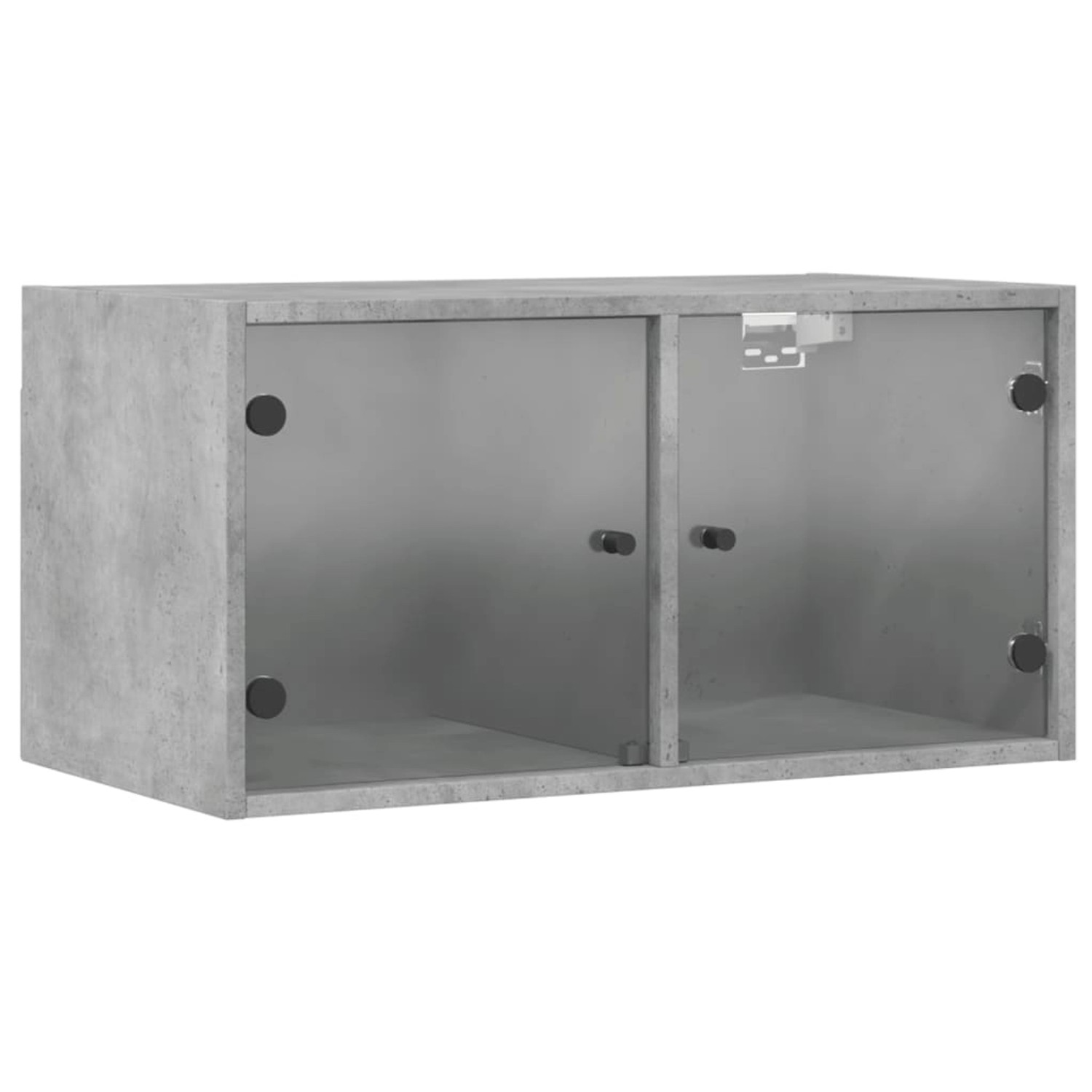 vidaXL Hängeschrank Wandschrank mit Glastüren Betongrau 68,5x37x35 cm (1-St günstig online kaufen