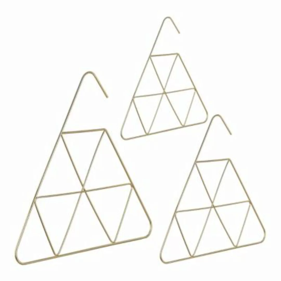 relaxdays 3 x Schalbügel aus Metall gold günstig online kaufen