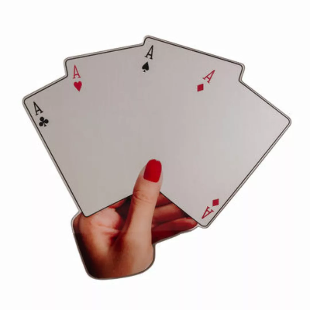 Wandspiegel Poker glas bunt / 68 x H 72 cm - Seletti - Bunt günstig online kaufen