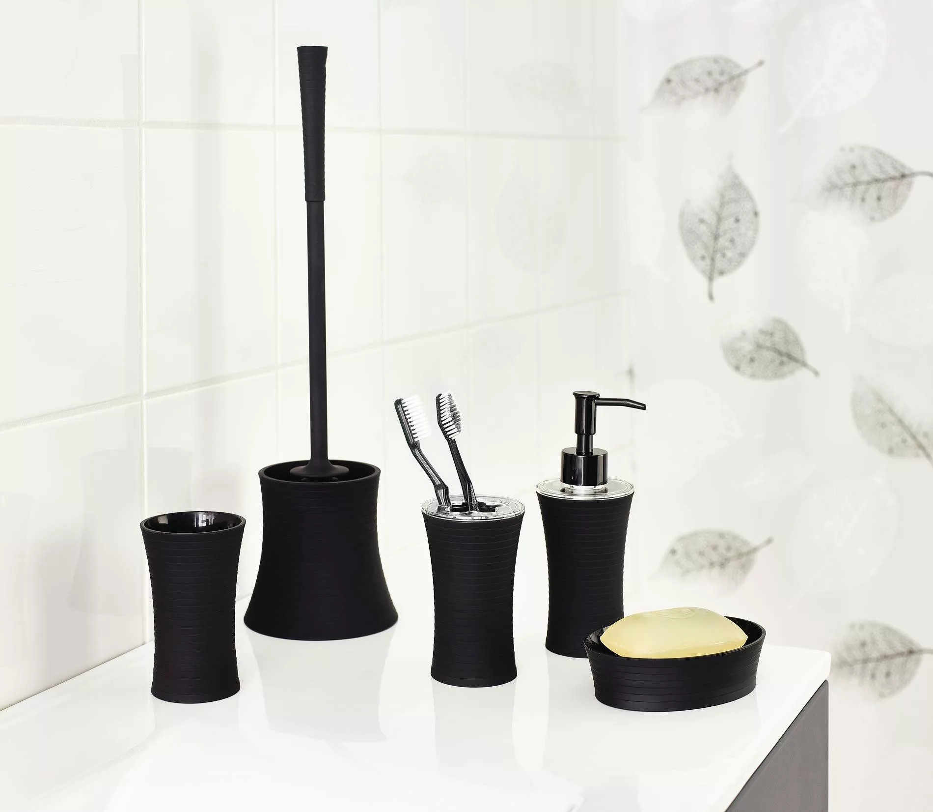 Ridder Badaccessoire-Set WC-Bürste Tower schwarz günstig online kaufen