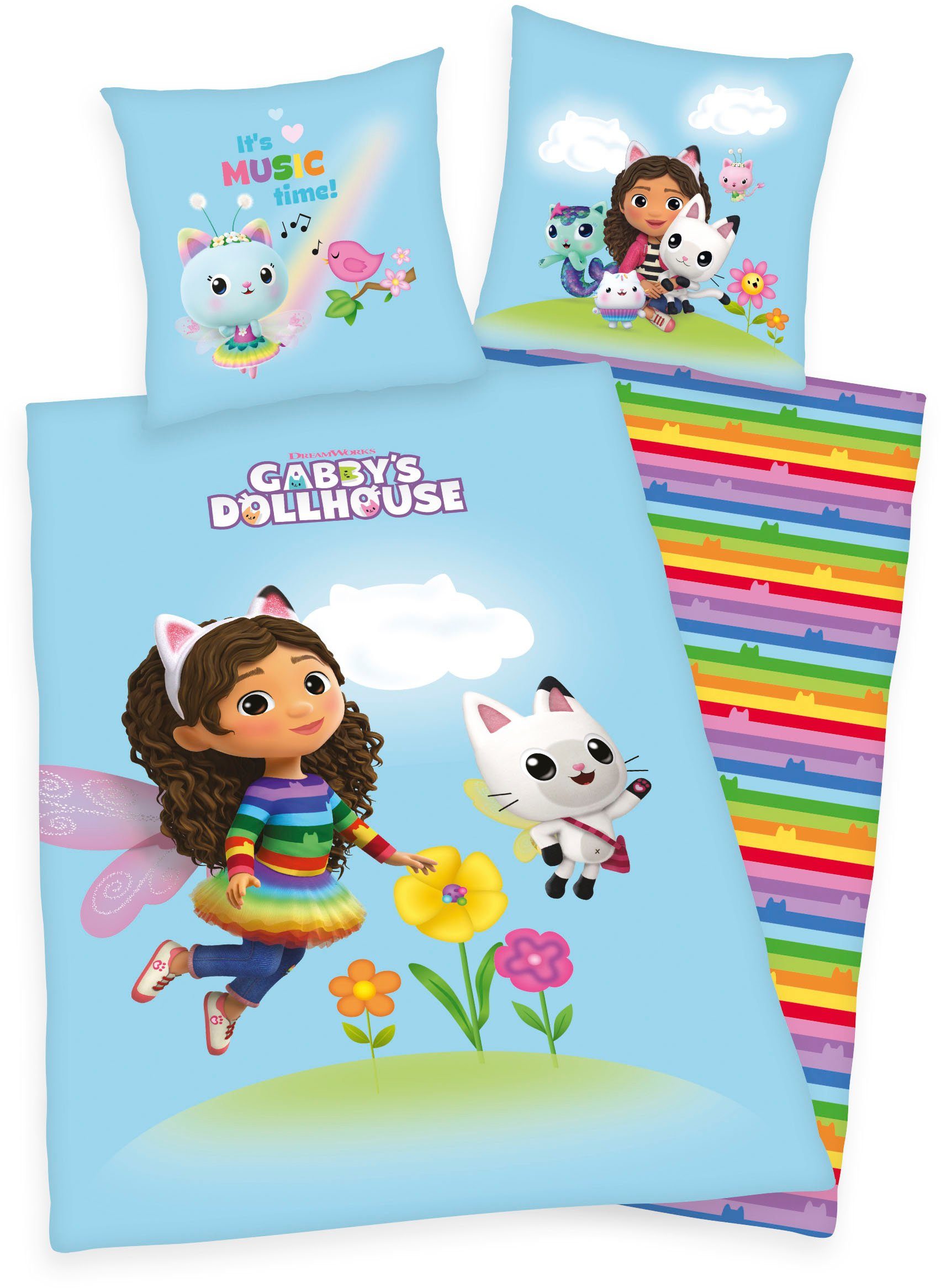 Herding Bettwäsche Gabby's Dollhouse - Wende-Bettwäsche-Set, günstig online kaufen