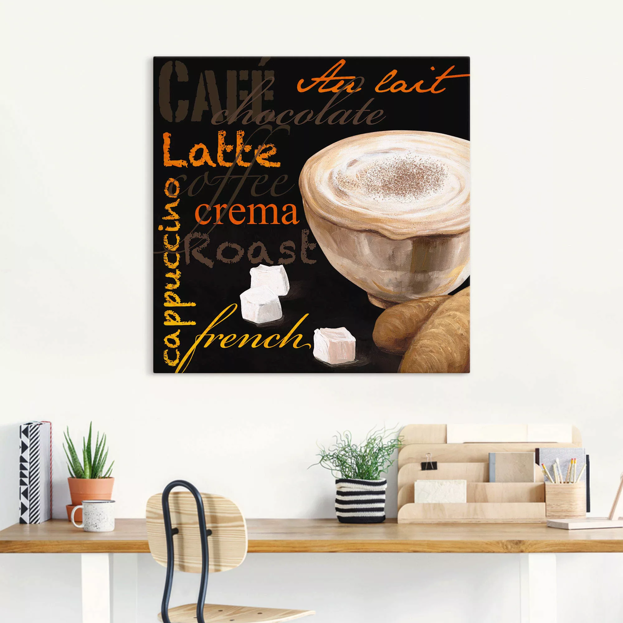 Artland Wandbild "Cappuccino - Kaffee", Kaffee Bilder, (1 St.) günstig online kaufen