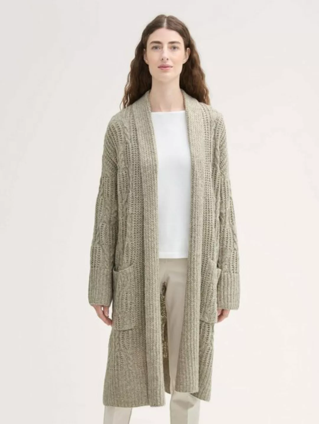 TOM TAILOR Cardigan Langer Cardigan mit recycelter Wolle günstig online kaufen