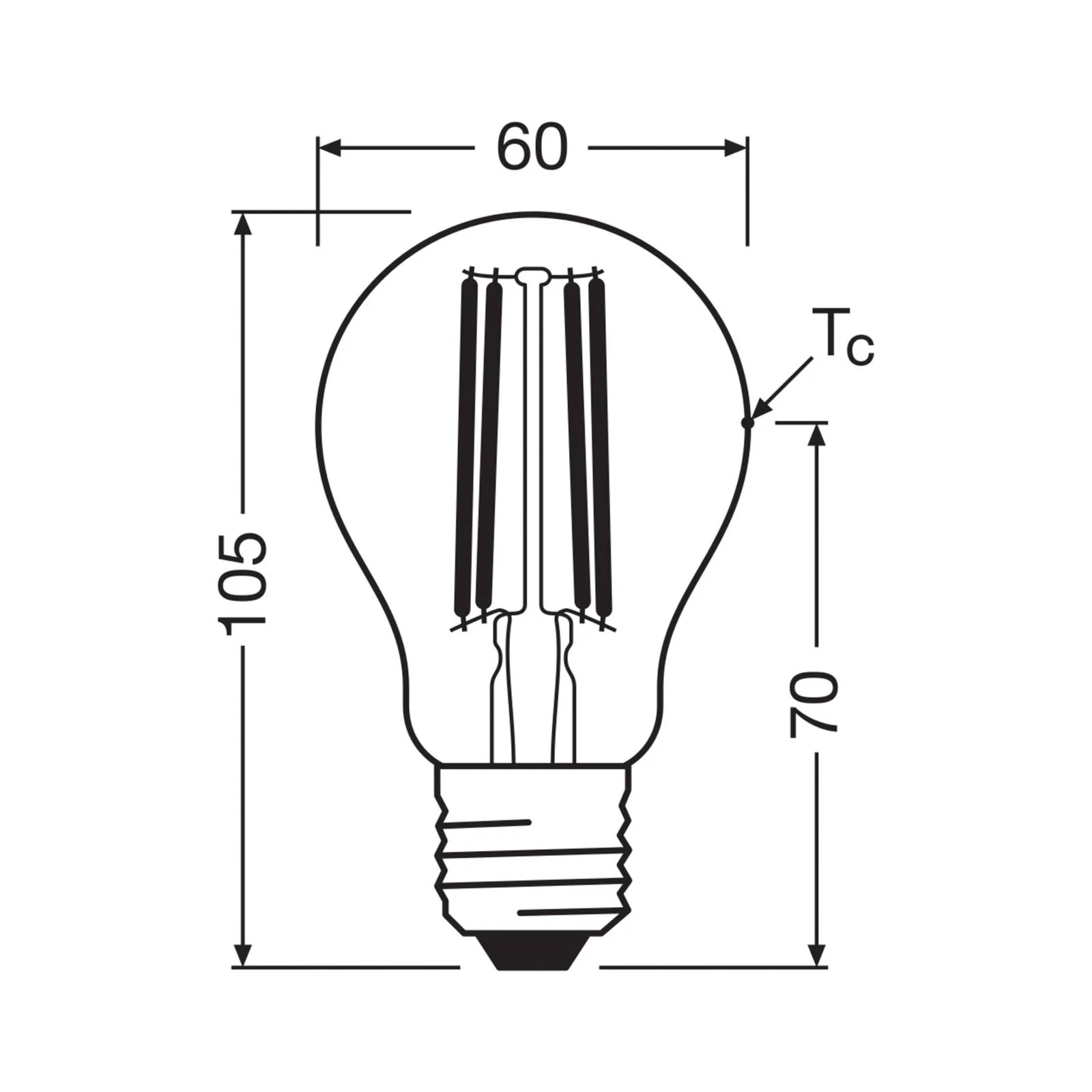 OSRAM LED Birne E27 3,8W Filament 4.000K 806lm 2er-Pack günstig online kaufen