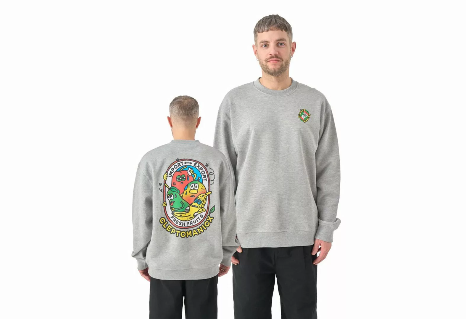 Cleptomanicx Sweater Fresh Fruits - heather gray günstig online kaufen