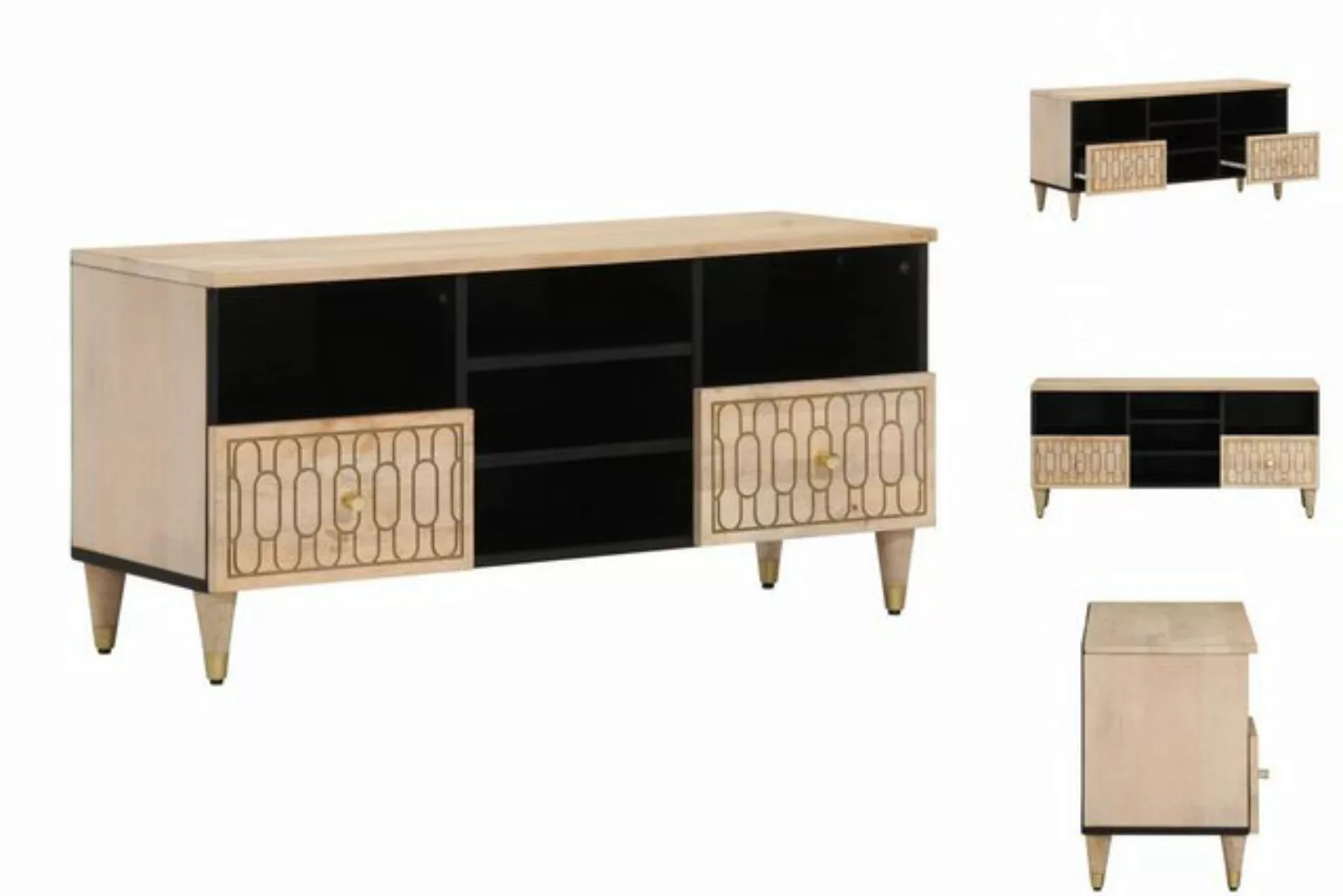 vidaXL TV-Schrank TV-Schrank 100x33x46 cm Massivholz Mango günstig online kaufen