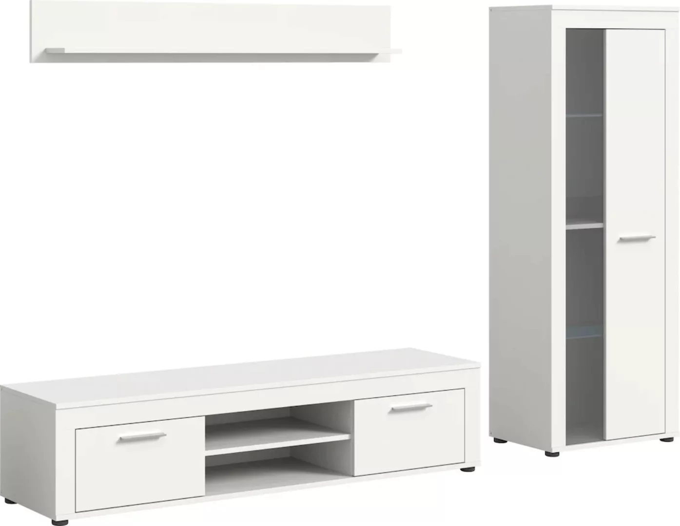 INOSIGN Wohnwand "Aosta, Breite 235cm, bestehend aus Lowboard, Wandboard, V günstig online kaufen