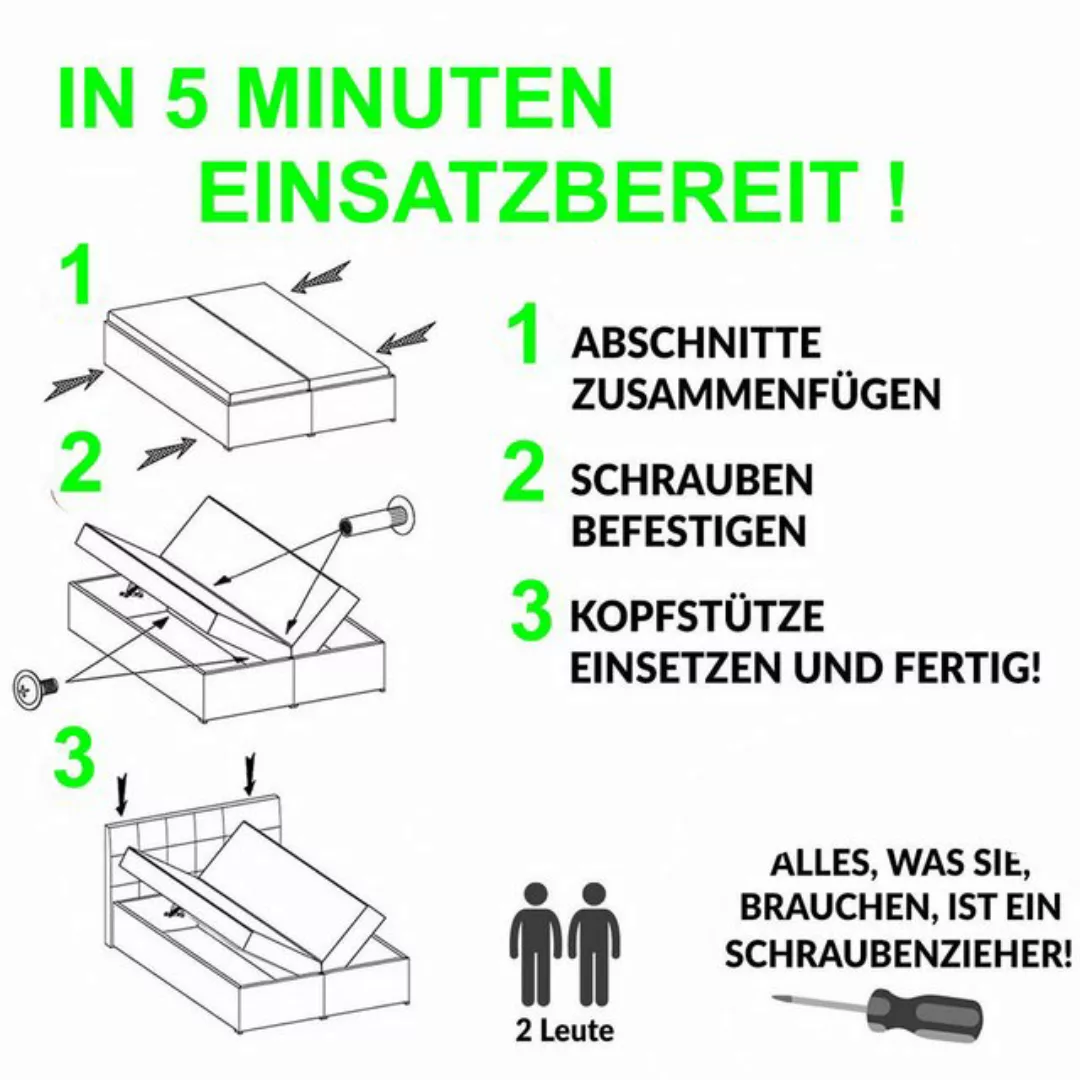 DB-Möbel Boxspringbett "KING CAMA" Boxspringbett vom Hersteller. (Doppelbet günstig online kaufen