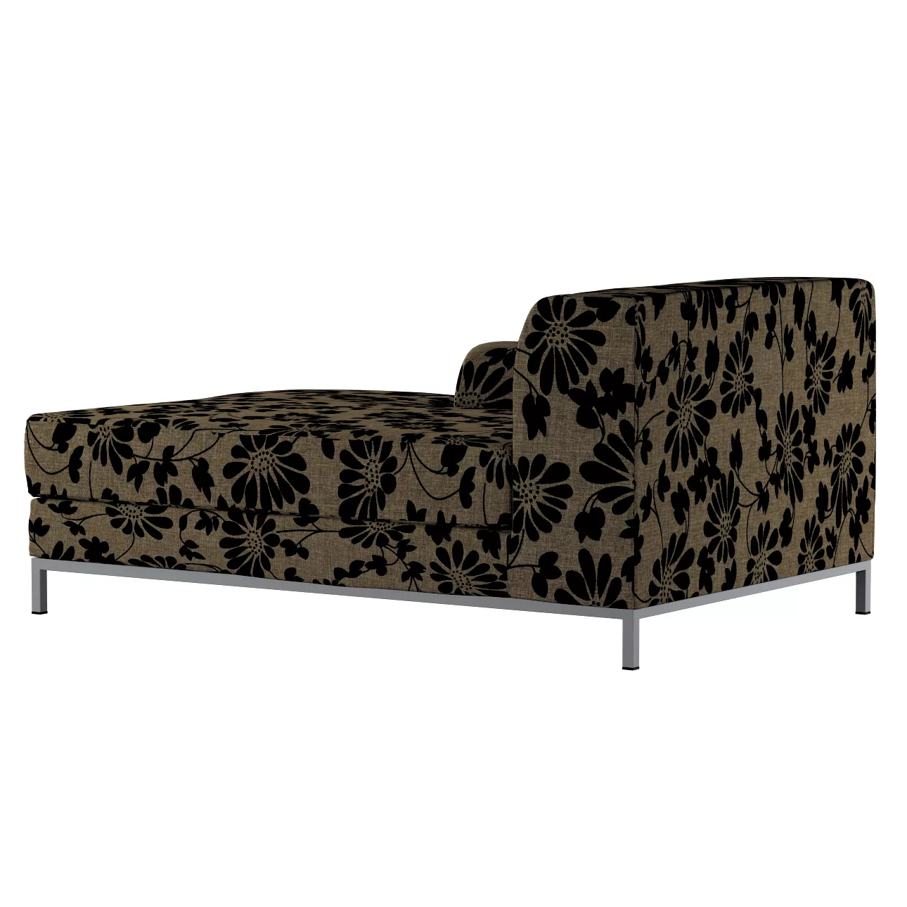 Bezug für Kramfors Sofa Recamiere links, beige-schwarz, Bezug für Recamiere günstig online kaufen