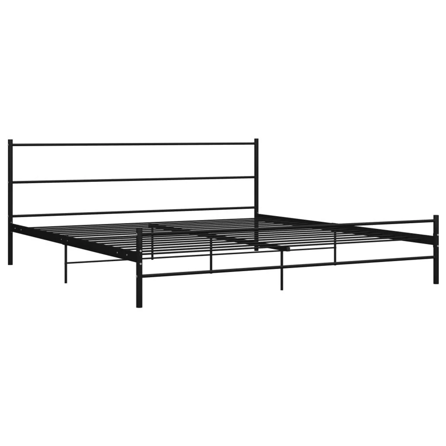 Bettgestell Schwarz Metall 200×200 Cm günstig online kaufen