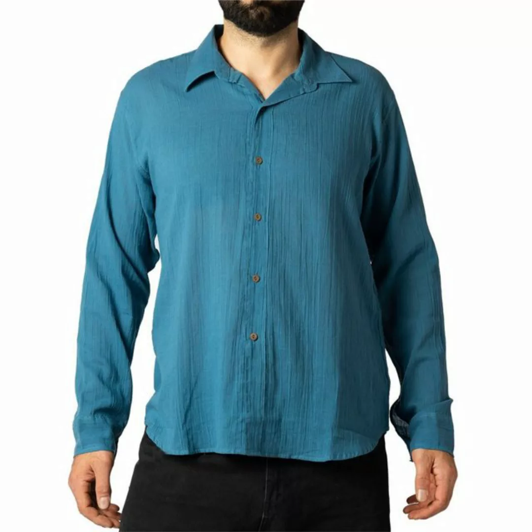 PANASIAM Kurzarmhemd Unisex Sommerhemd mit Kragen aus weicher reiner Baumwo günstig online kaufen