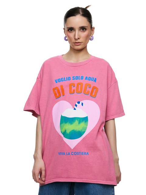 Worldclassca T-Shirt Worldclassca Oversized Print DI COCO T-Shirt Sommer Ob günstig online kaufen