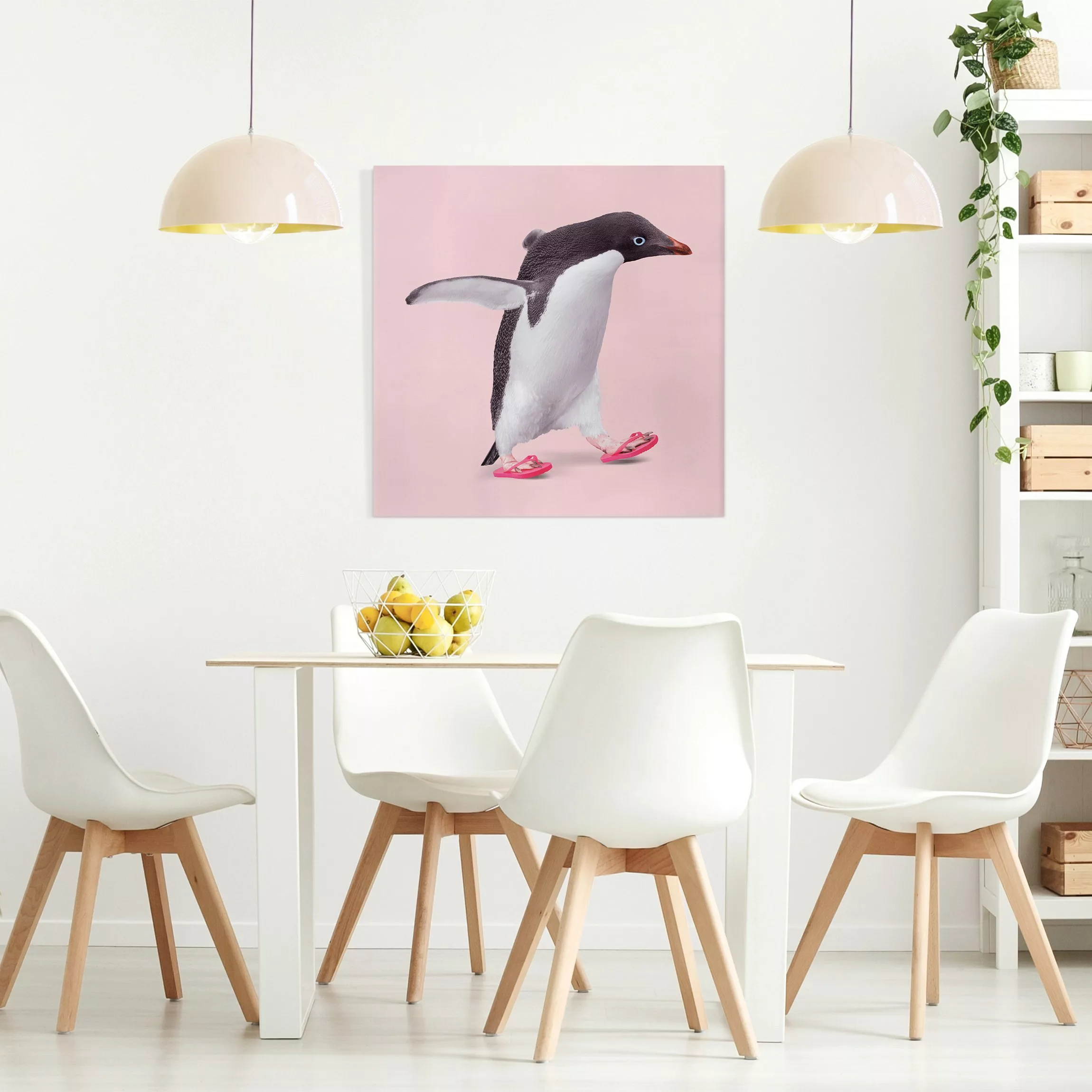 Leinwandbild Flip-Flop Pinguin günstig online kaufen