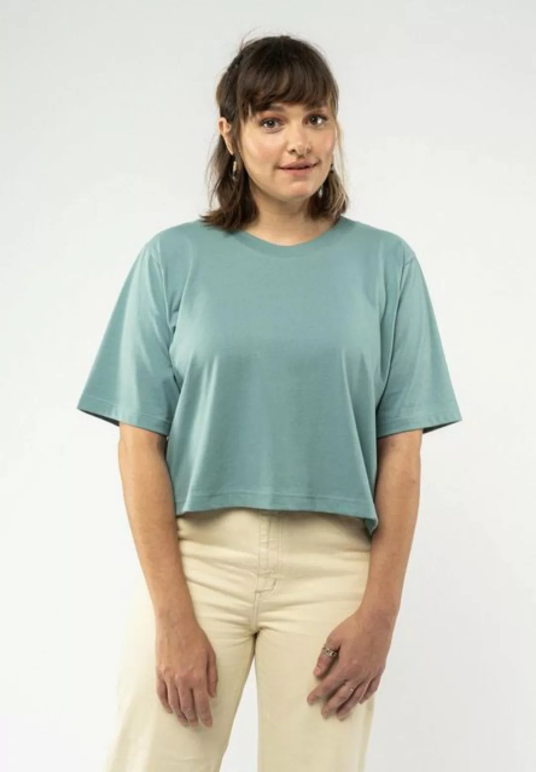 Damen Cropped T-shirt Jandra - Fairtrade Cotton & Gots Zertifiziert günstig online kaufen