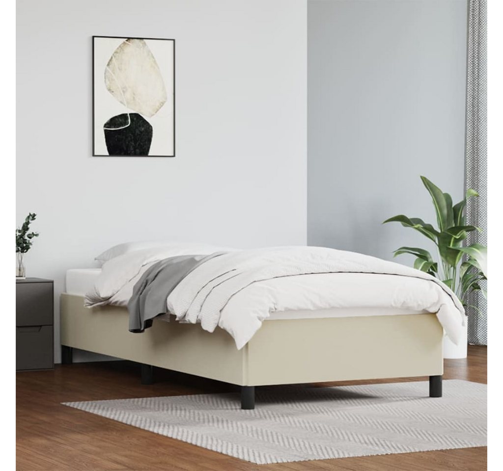 vidaXL Bett, Bettgestell Cappuccino-Braun 100x200 cm Kunstleder günstig online kaufen