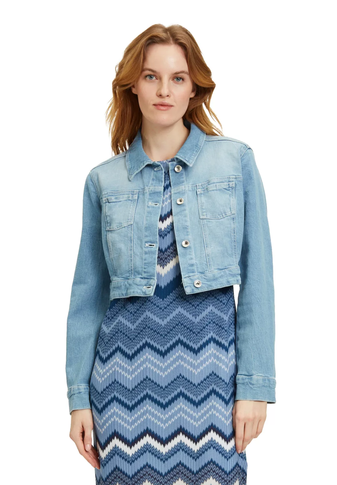 Betty Barclay Jackenblazer "Betty Barclay Jeansjacke langarm", Material günstig online kaufen