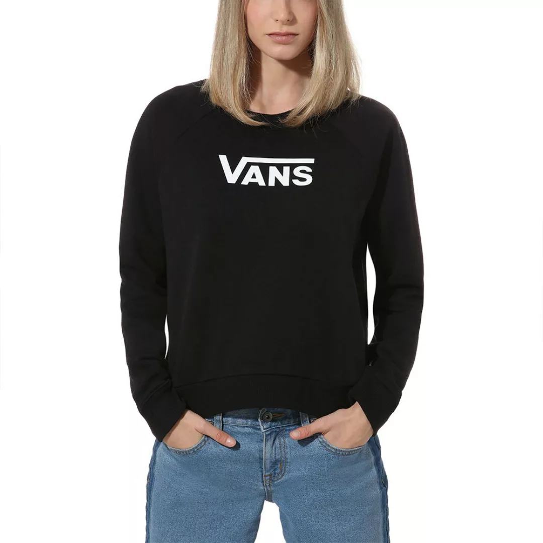 Vans Flying V Ft Boxy Crew Sweatshirt 2XS Black günstig online kaufen