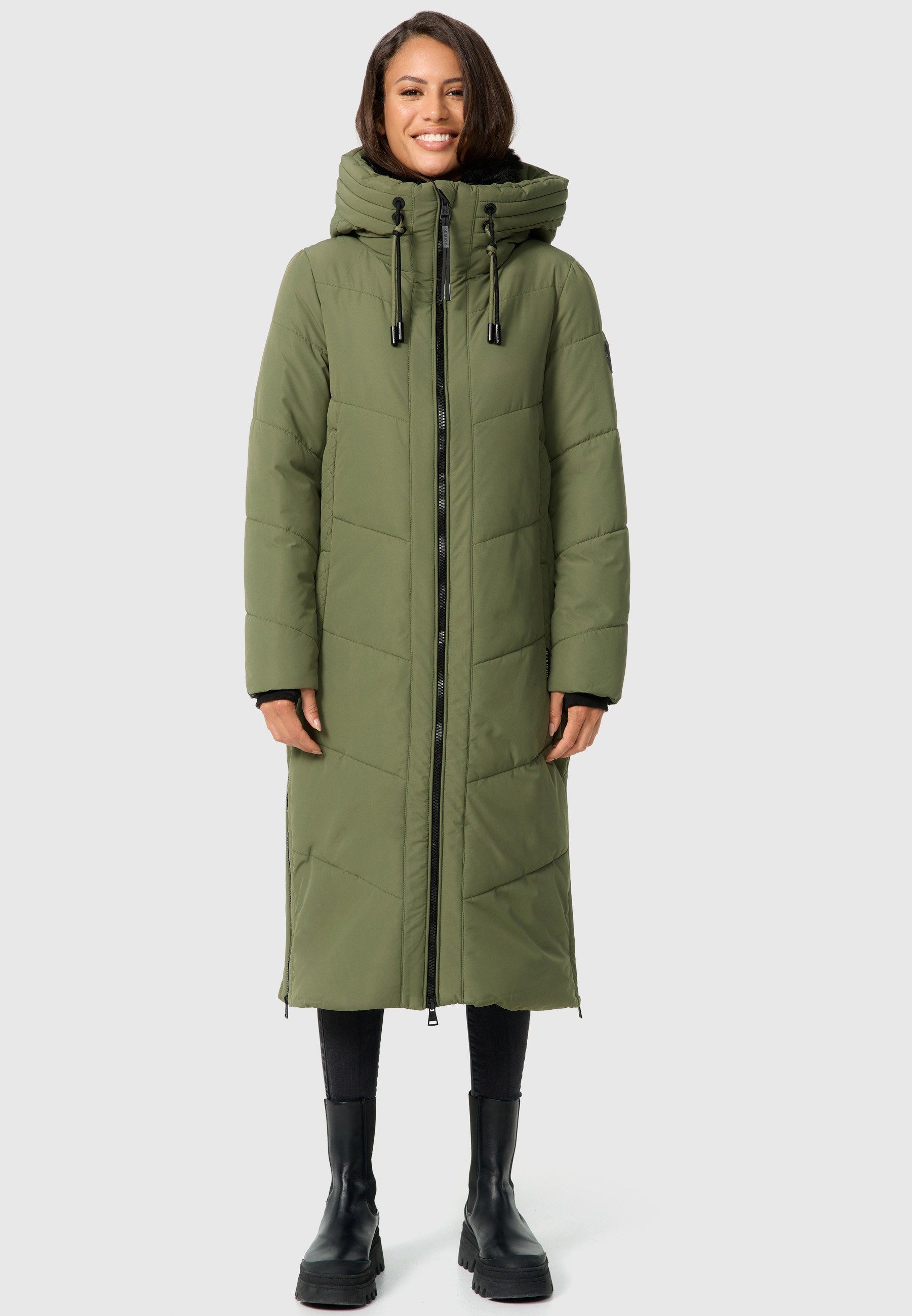 Marikoo Winterjacke "Nadaree XVI", Stepp Mantel mit großer Kapuze günstig online kaufen