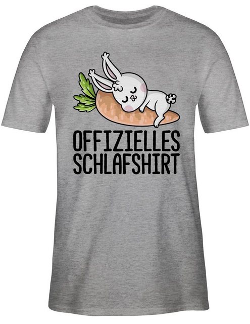 Shirtracer T-Shirt Offizielles Schlafshirt mit Hase schwarz Sprüche Stateme günstig online kaufen