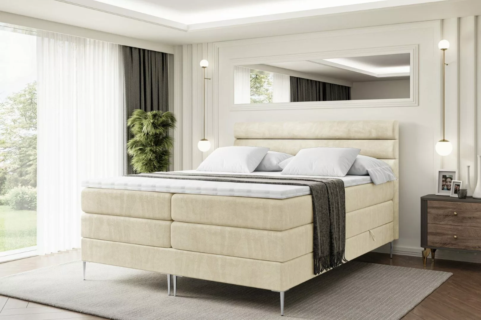 ALTDECOR Boxspringbett CELESTIA-F KING (Multipocket-Matratze H4, günstig online kaufen