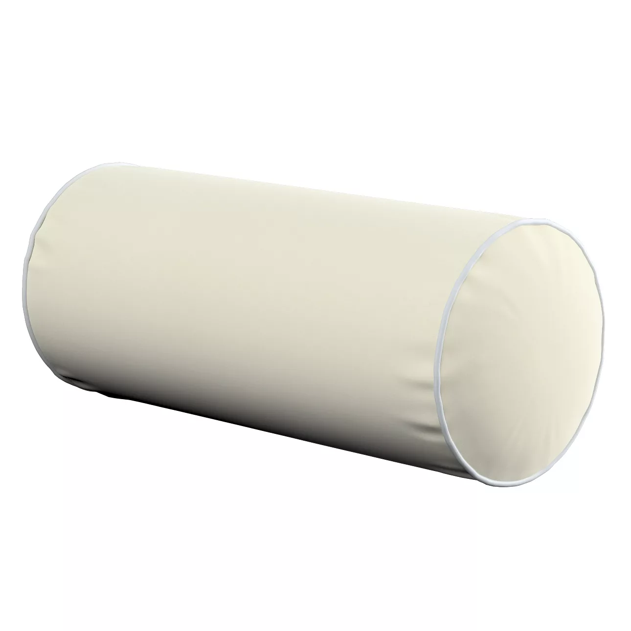 Einfache Nackenrolle mit Einfassband, altweiß, Ø16 x 40 cm, Velvet (704-10) günstig online kaufen