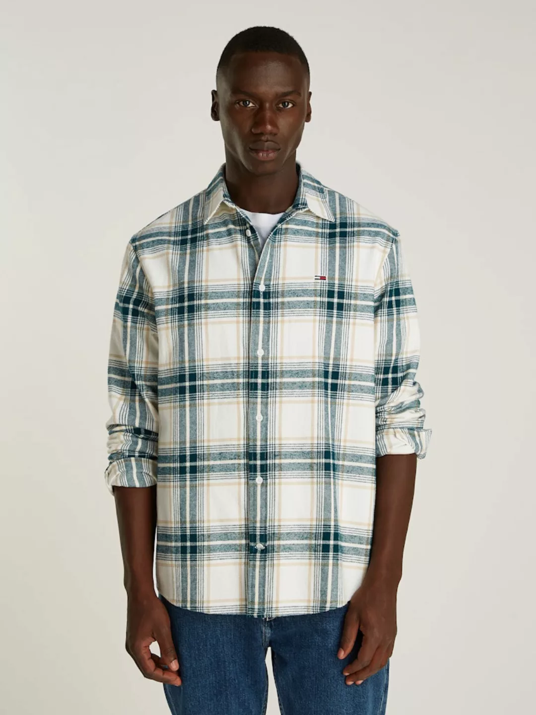 Tommy Jeans Langarmhemd TJM REG CHECK FLANNEL SHIRT EXT günstig online kaufen